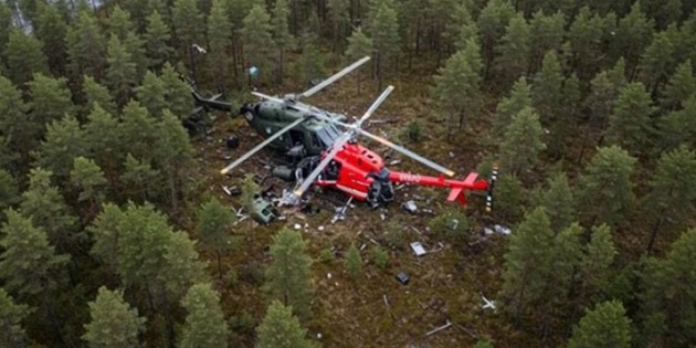 İki Helikopterin Havada Çarpışması Sonucu Beş Kişi Öldü